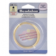 Beadalon filo stile tedesco 24 Gauge tondo oro