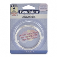 Beadalon filo stile tedesco 24 Gauge tondo argento