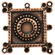 Ciondoli di metallo TQ quadrato con castone per Swarovski PP32 rame (privo di nichel)