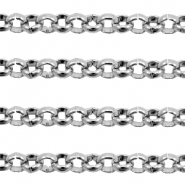 Componenti in acciaio inossidabile catena a rol&ograve; 3mm argento antico