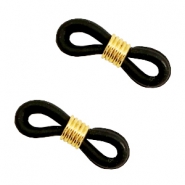 Fermini per occhiali nero - oro