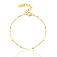 Bracciali in acciaio inossidabile con palline oro