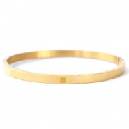 Bracciali in acciaio inossidabile con quadrifoglio oro