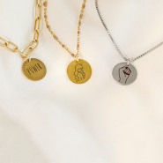 Ciondoli femminili in acciaio inossidabile e perline in metallo DQ