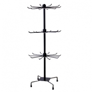 Espositore per bigiotteria di metallo con 3 livelli nero