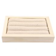 Espositore per bigiotteria per anelli naturale - lino biancastro