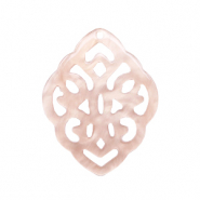 Pendenti in resina in stile barocco rombo rosa pallido