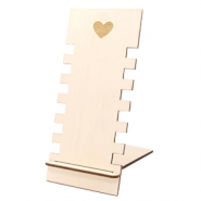 Espositore per bigiotteria di Bamb&ugrave; 'heart' naturale (colore naturale di Bamb&ugrave;)