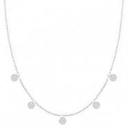 Collane in acciaio inossidabile con piastre argento