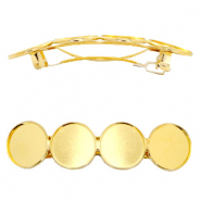 Castoni di metallo fermaglio per capelli per 4 cabochon 20 mm oro