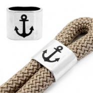 Passanti di metallo DQ 'anchor' argento antico (privo di nichel)