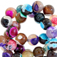 Perline in pietra naturale Agata 4mm multicolore