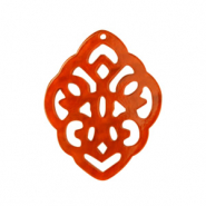 Pendenti in resina rombo in stile barocco arancio tangerino tango