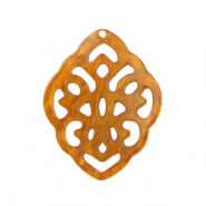 Pendenti in resina rombo in stile barocco marrone oro