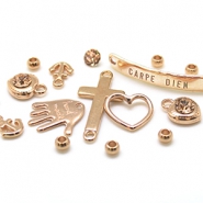 Perline e ciondoli di metallo DQ Perline di metallo DQ color oro rosa