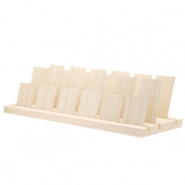 Espositore per bigiotteria di legno per orecchini naturale (colore naturale di legno)