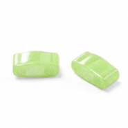 Perline Miyuki tila metà 5x2.3mm Opaque luster chartreuse green HTL-439