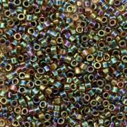 Perline Miyuki Delica 11/0 Blue lined AB light topaz DB-89