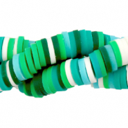 Perline Katsuki 6mm verde-bianco misto