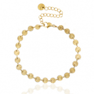 Bracciali in acciaio inossidabile catena a rol&ograve; oro