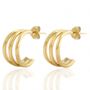 Orecchini in acciaio inossidabile a cercio oro