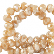 Perline sfaccettate 3x2mm rondella oro ombra di opale-amber effetto perlato