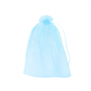 Sacchetti in organza 9x12cm Blu turchese chiaro