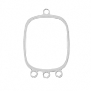 Ciondoli di metallo DQ distanziatore con 3 anellini argento antico (privo di nichel)