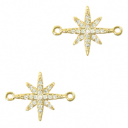 Distanziatori con zirconia a forma di stella oro