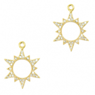 Ciondoli con zirconia sole oro