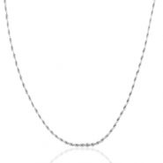 Collane in acciaio inossidabile maglia argento