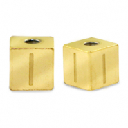 Perline in acciaio inossidabile lettera I oro