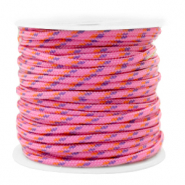 Cordoncino tubolare intrecciato 2mm rosa fucsia