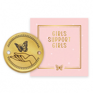 Girls Support Girls ciondoli di metallo DQ distanziatore oro (privo di nichel) 50% di donazione a Free a Girl