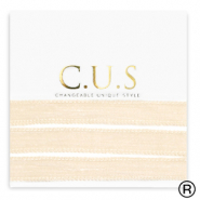 C.U.S&reg; nastro di gioielli scintillante beige pesca