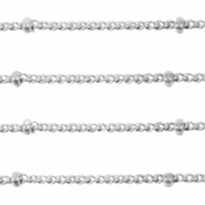 Componenti in acciaio inossidabile catena a rol&ograve; grumetta con palline argento