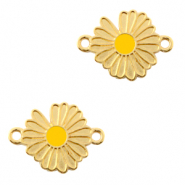 Ciondoli di metallo DQ distanziatore Margherita oro-giallo tropicale (privo di nichel)
