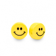 Perline 6 mm smiley giallo