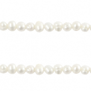 BQ Perle di acqua dolce foro per infilare verticale 4x5mm bianco naturale