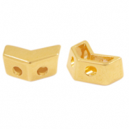 Perline di metallo DQ duo beads freccia oro (privo di nichel)