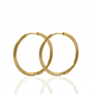 Orecchini in acciaio inossidabile 22mm a cerchio oro