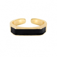 Anelli must-have smalto nero-oro