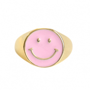 Anelli must-have smalto smiley oro-rosa
