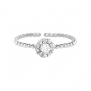 Anelli must-have smalto cristallo-argento