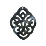 Pendenti in resina barocco rombo nero