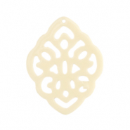 Pendenti in resina barocco rombo biancastro