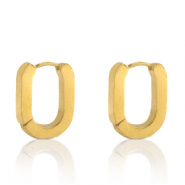 Orecchini in acciaio inossidabile ovale oro