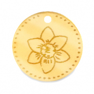 Ciondoli Plexx 20mm Fiore di nascita Dicembre-Narciso oro