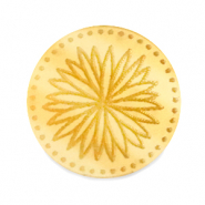 Cabochon Plexx 20mm Fiore di nascita Settembre-Aster oro