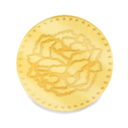 Cabochon Plexx 20mm Fiore di nascita Gennaio-Garofano oro